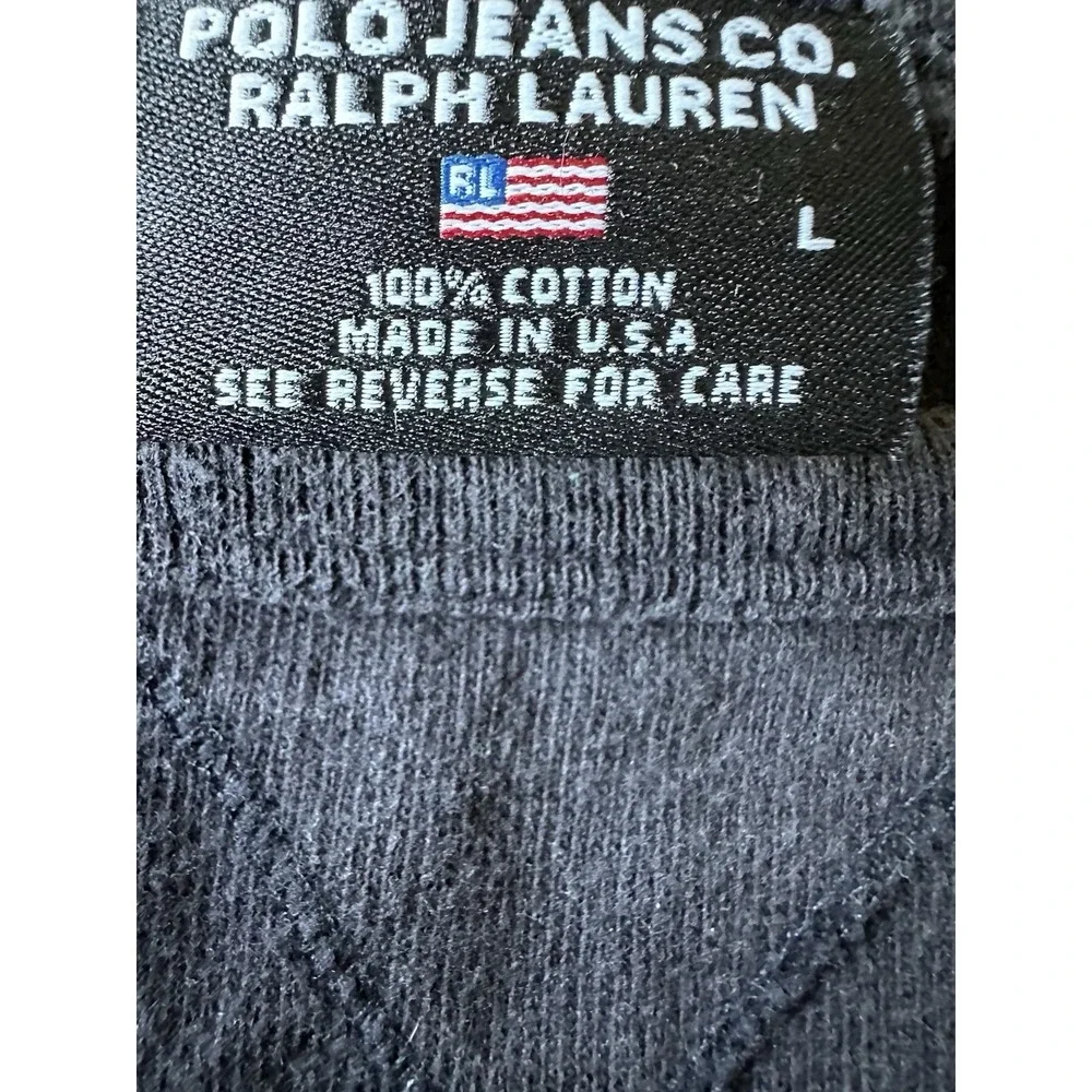 Vintage Polo Jeans Co Ralph Lauren Men's Spell Out T Shirt Multicolor Size L